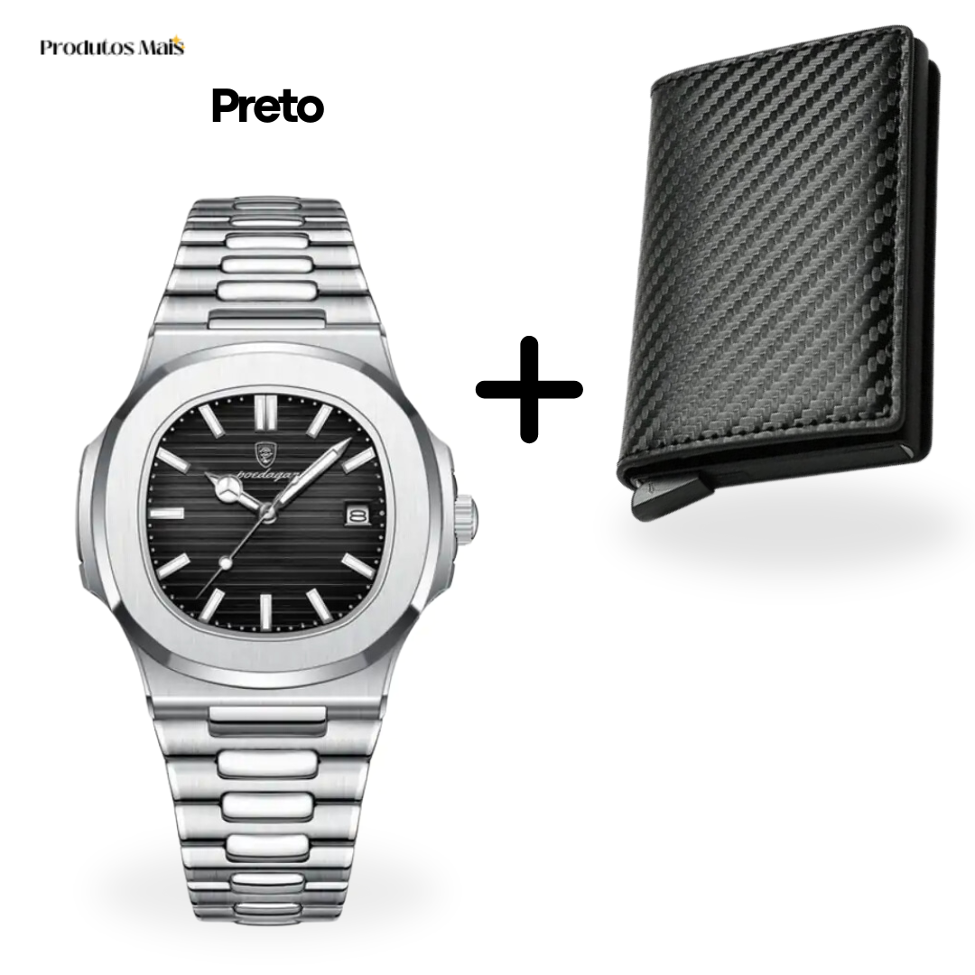 Relógio Poetahgar Masculino - Com brinde exclusivo🔥