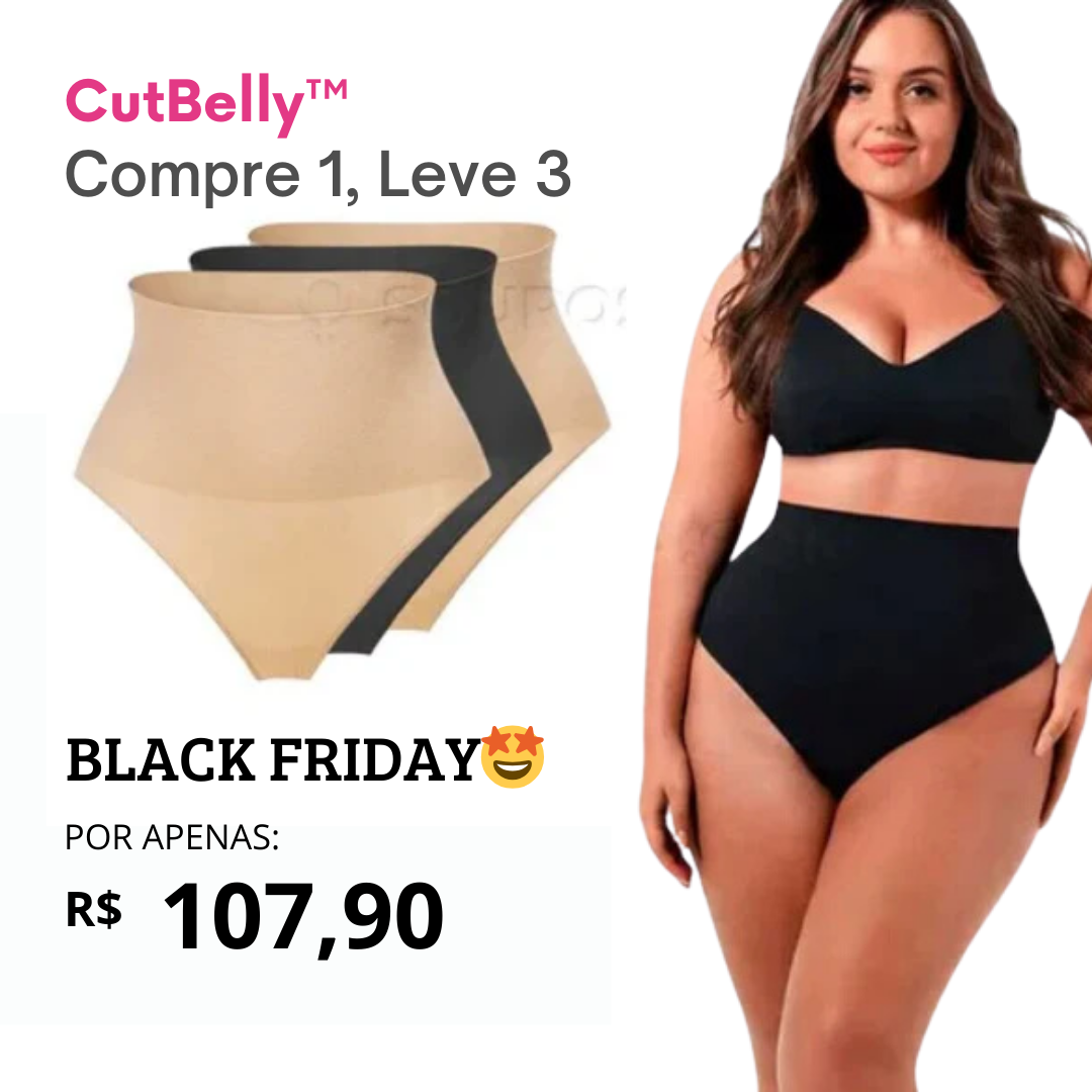 Calcinha Modeladora CutBelly™- (Compre 1 e Leve 3)