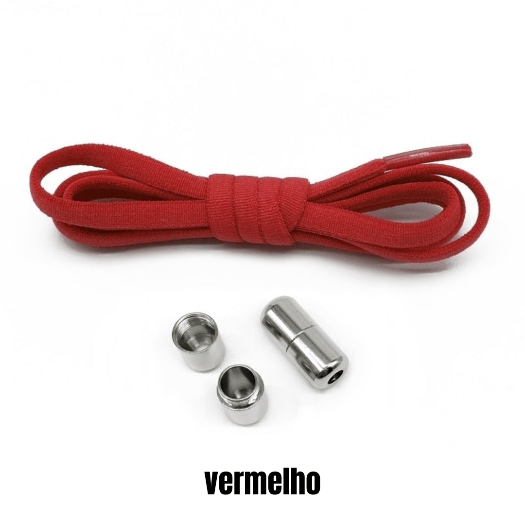 Cadarço Elástico - CLOSE METAL - Cadarço com fechadura de Metal - Produtosmais_Brasil