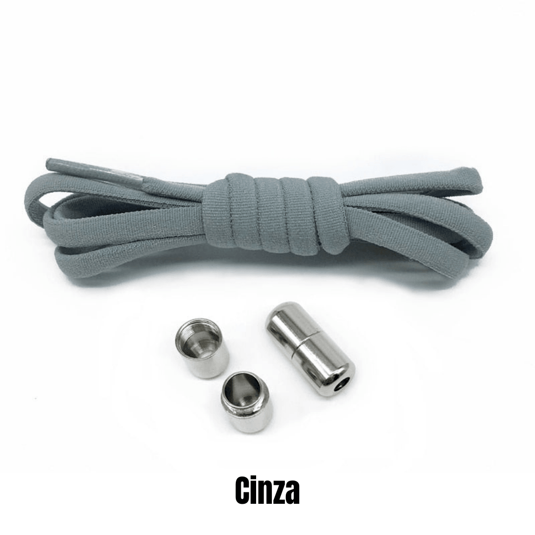 Cadarço Elástico - CLOSE METAL - Cadarço com fechadura de Metal - Produtosmais_Brasil