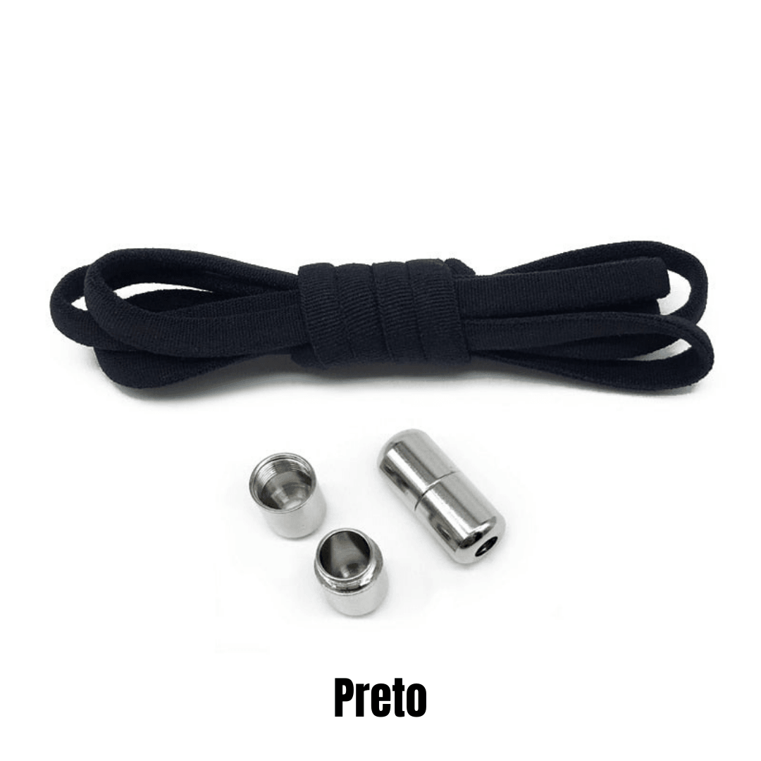 Cadarço Elástico - CLOSE METAL - Cadarço com fechadura de Metal - Produtosmais_Brasil