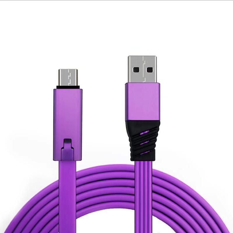 Cabo Indestrutível - 1,5M cabo de carregador Produtosmais_Brasil Roxo Micro USB