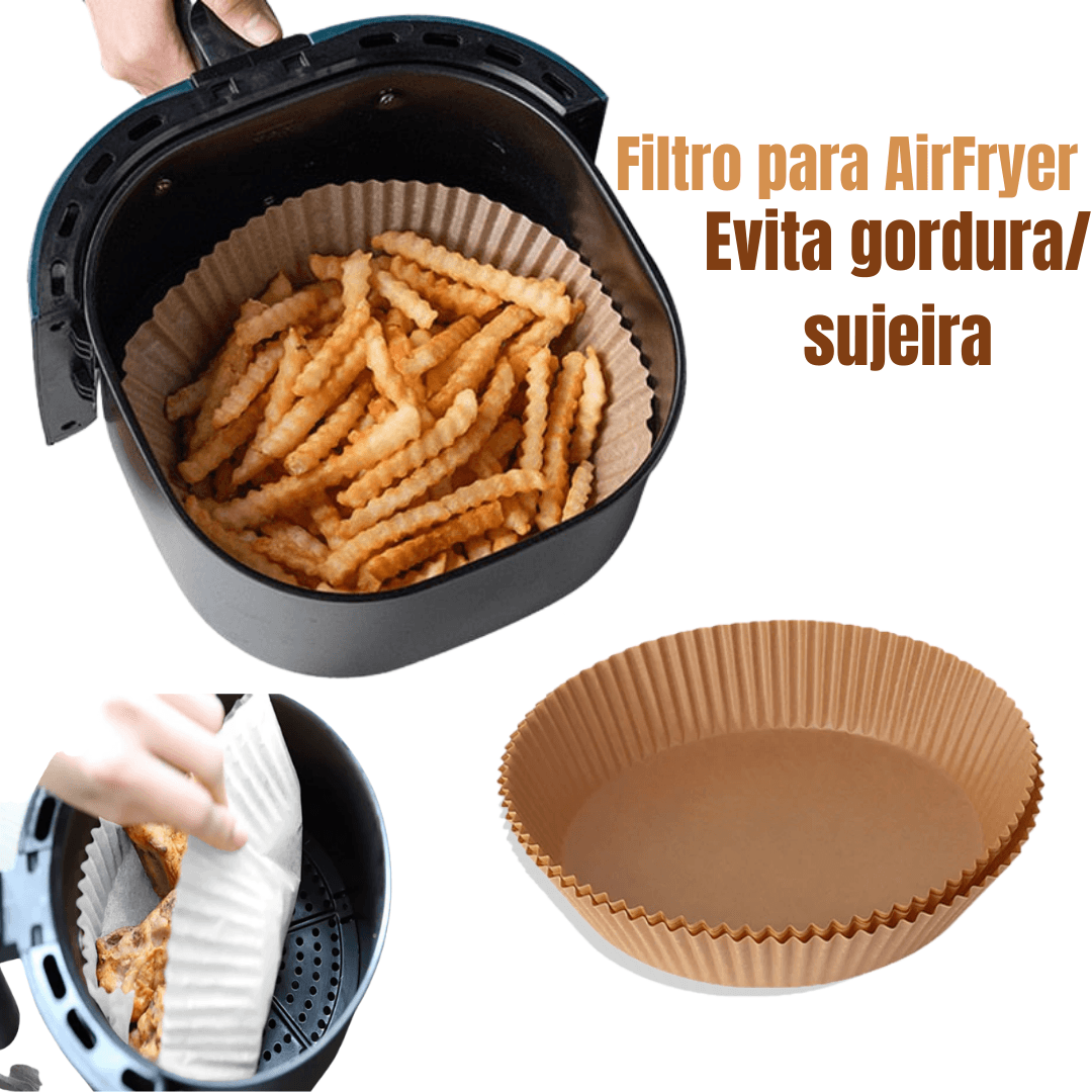 AirFryer Filter - Forma Descartável Anti-Gordura - Produtosmais_Brasil