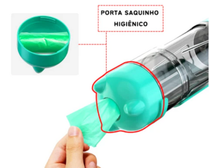 Garrafa de água para Cachorros 3 em 1