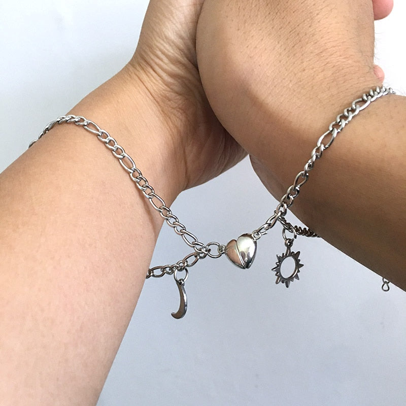 CONJUNTO DE PULSEIRAS DE AMOR MAGNÉTICO