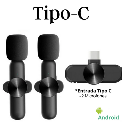 Microfone de Lapela Sem Fio Para Celular Profissional