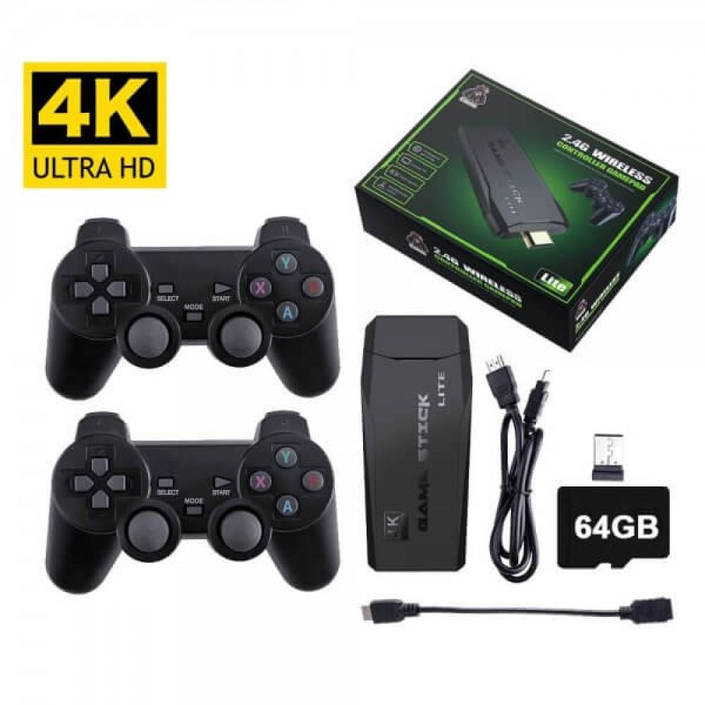 Gamer Stick Ultra 3D - Resolução 4k + Dois controles de Brinde!