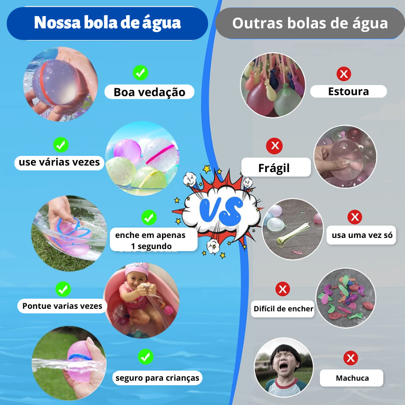 Balão de Água Mágico Reutilizável - Mais Diversão