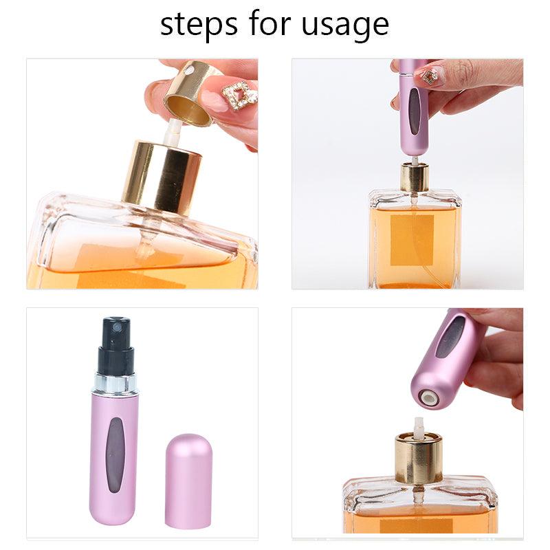 Mini Spray de Perfume - Portátil - 8ml recarregável Cosmetico Produtosmais_Brasil 